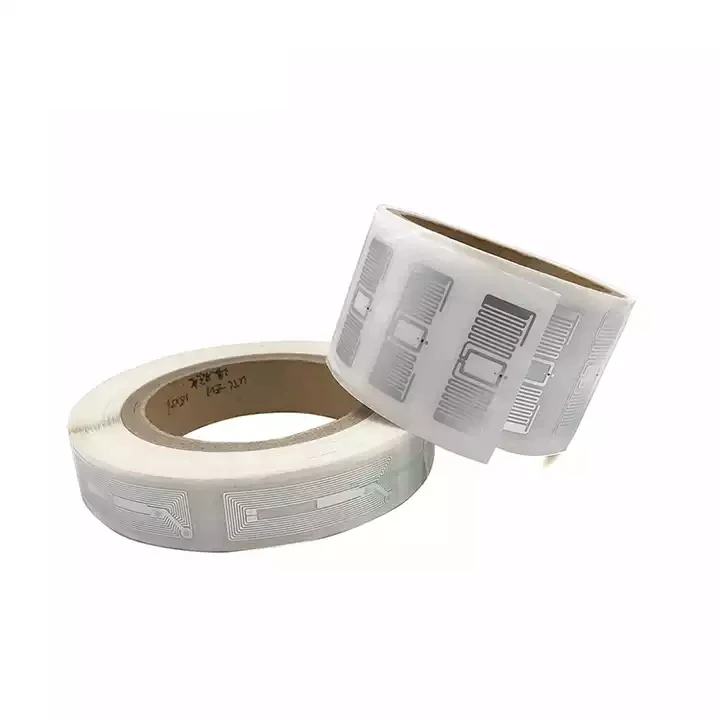 wholesale UHF RFID 860-960MHz adhesive sticker label customized size printable RFID PET retail tags for product identification