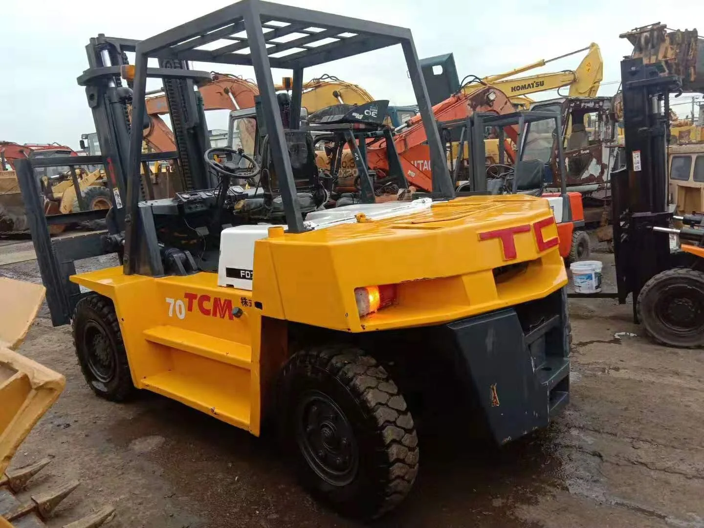Forklift Truck With Side Shift Japanese Engine Used 7 ton TCM forklift for hot sale