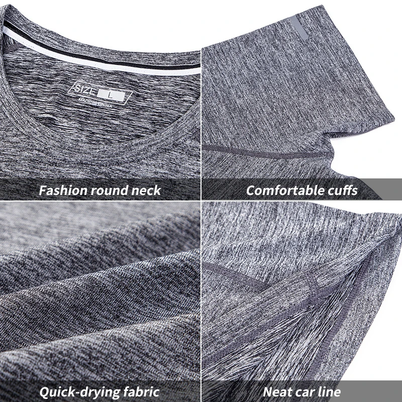 Mens Athletic Shirts Short Sleeve Quick Dry Fitted Gym Workout Running Performance Hiking Moisture Wicking T-Shirts