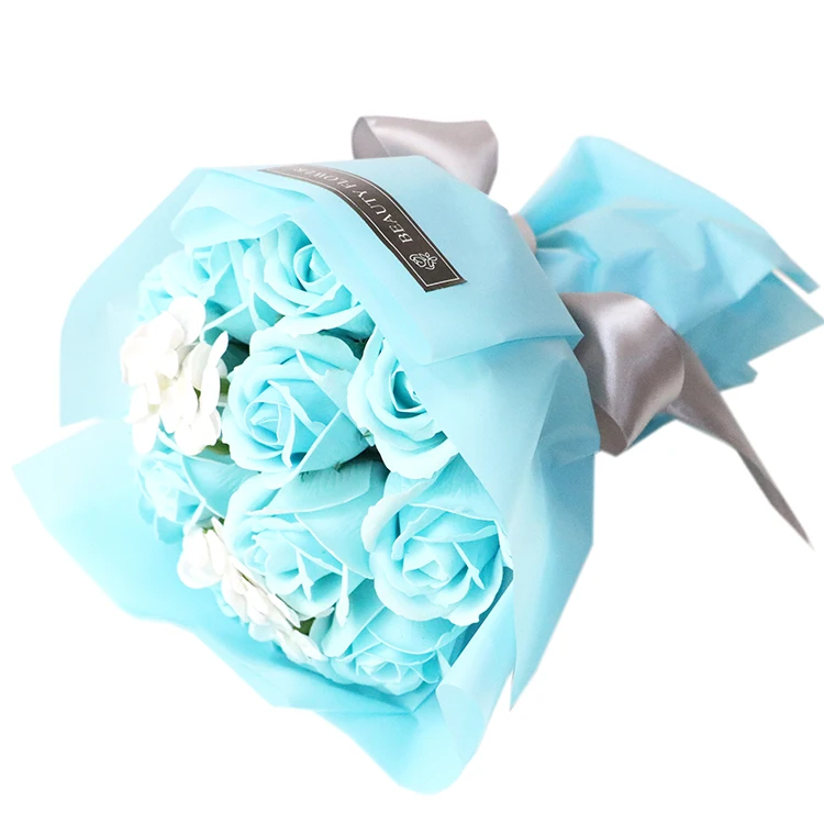 Valentines Day Birthday Gift Colorful Artificial Soap Rose Soap Flowers Bouquet Soap flowers