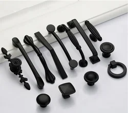 High Quality Zinc Kitchen Furniture Cabinet Handle Gold And Black Push Long Profile Closet Handles
