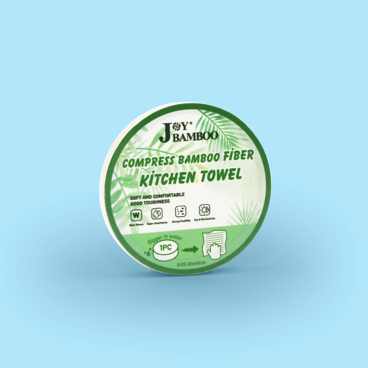 100% Pure Bamboo Fiber Kitchen Towel Cleaning Dish Cloths Compressed Towel  For Kitchen or Home