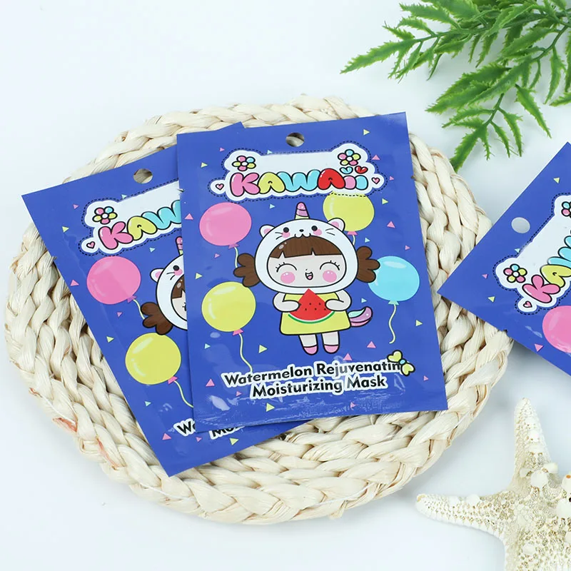 Selling Watermelon Flavor Hyaluronic Acid Moisturizing Cotton Mask