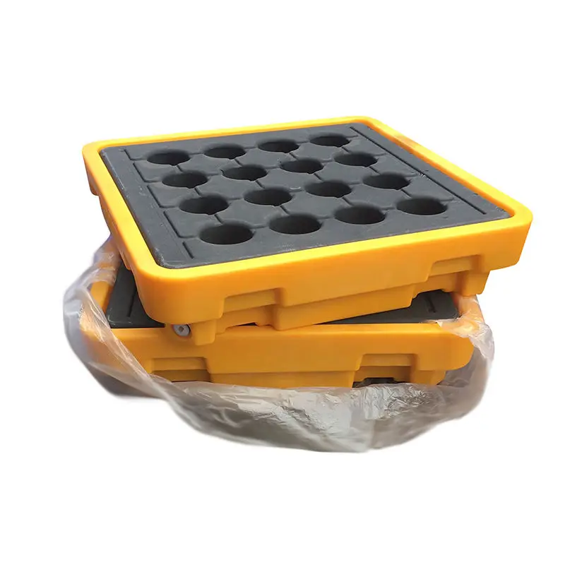1320*1320*150 мм IBC вилочный погрузчик HDPE пластиковые поддоны для защиты от разливов нефти хранения химикатов