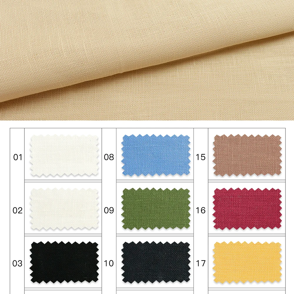 Top quality 100 linen fabric breathable shirt and dress fabric organic linen fabrIC