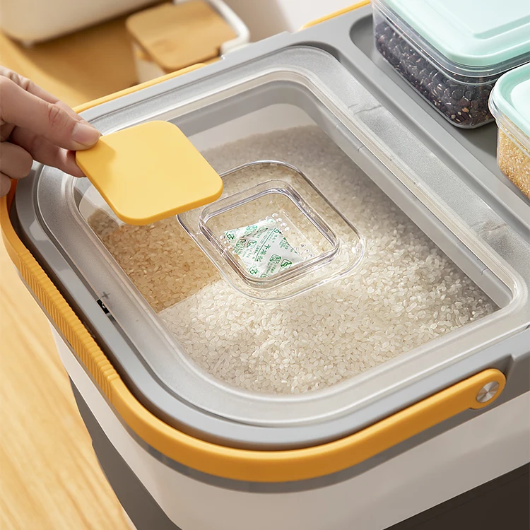 High quality Fold-able grain container box 50L food storage Bucket