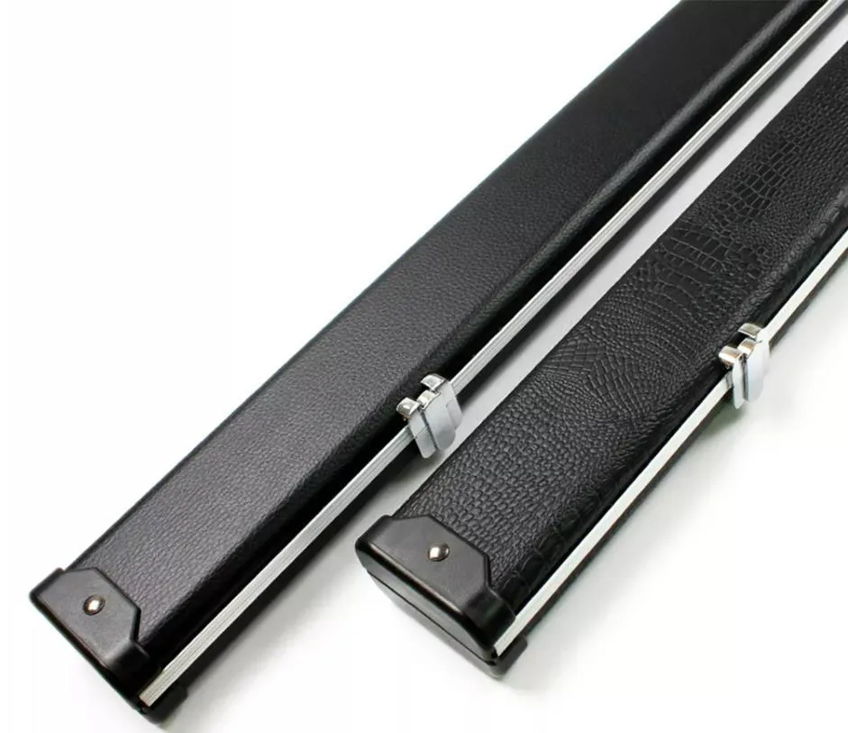 one pieces Snooker aluminum billiard  cue case with leather cover flannel sponge lining pool cue case 3/4 halo case