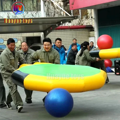 High Quality  Cooperative Move  Inflatable Tennis racket Team Building games Inflatable Tennis Toys Fun sports running game