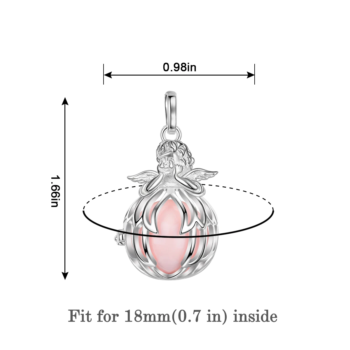 Bola De Grossesse Pregnancy Harmony Ball Locket Angel Chime Caller Bell Necklace Pendant