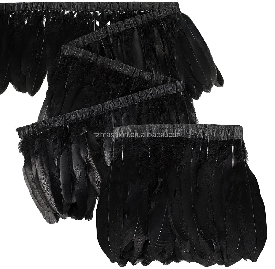 Factory Stock Goose Nagoire And Satinettes Feather Trim For Brazilian Carnival Decorations