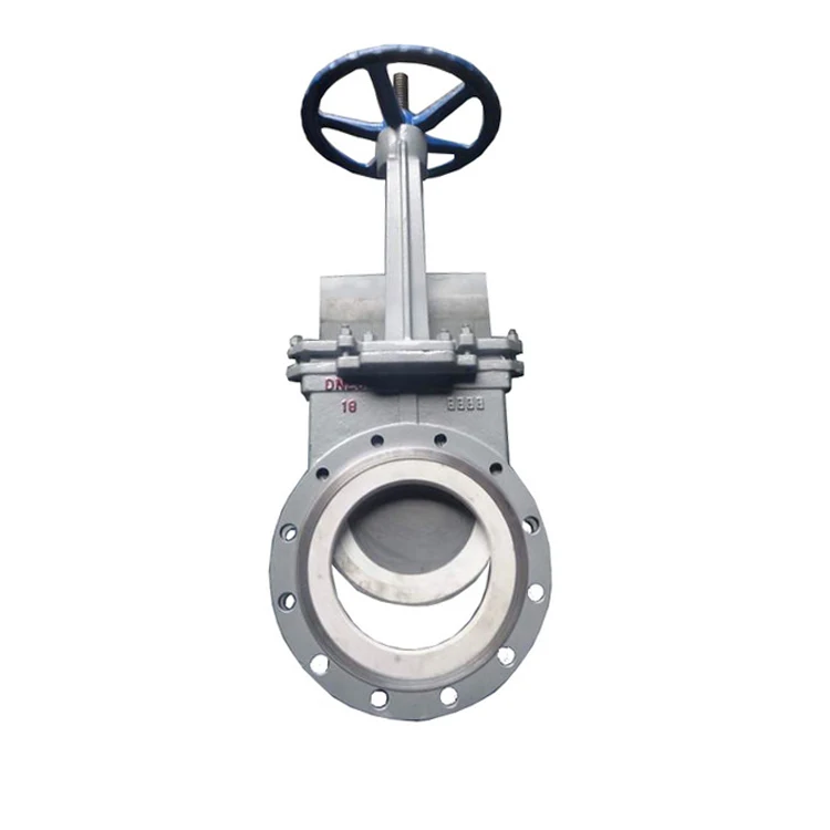 Long life Abrasion Resistance Knife gate valve Cast steel WCB Flange ceramic lining knife gate valve for slurry
