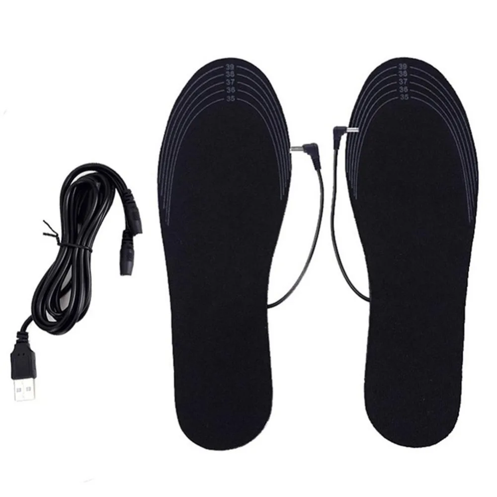 USB Heating Insoles Feet Winter Warm Heated Insoles Sport Outdoor Heat Insoles Shoes Pads For Skiing Washable Warm Thermal Pads