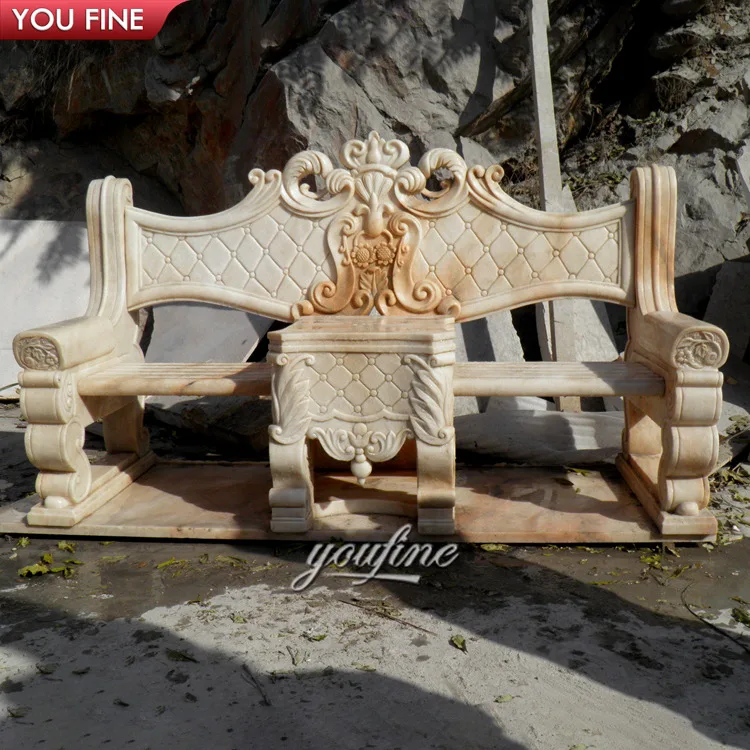 Hand Carved Natural Stone Animal Statue Chair Outdoor Garden Decoration Marble Tortoise Sculpture Bench