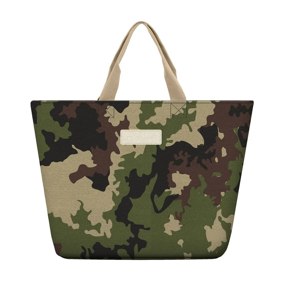 wholesale Cotton Heavy Duty Canvas Lady Tote Beach Bag With Printed Logo