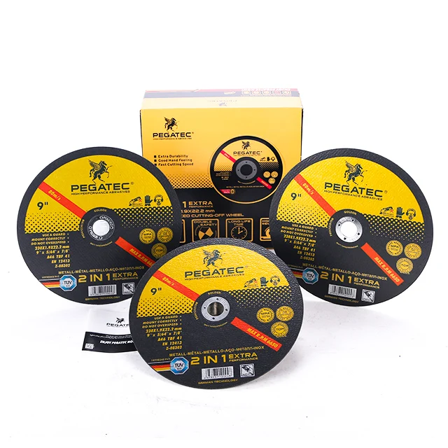 Pegatec 9inch  230x1.9x22mm  metal cutting wheel stainless cut off wheel
