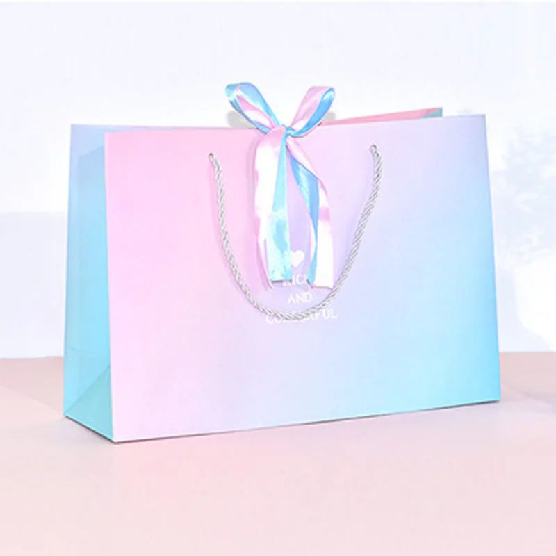 Custom logo printed luxury euro tote paper gift bag, boutique packaging shopping bag with logos, paper bags with your own logo