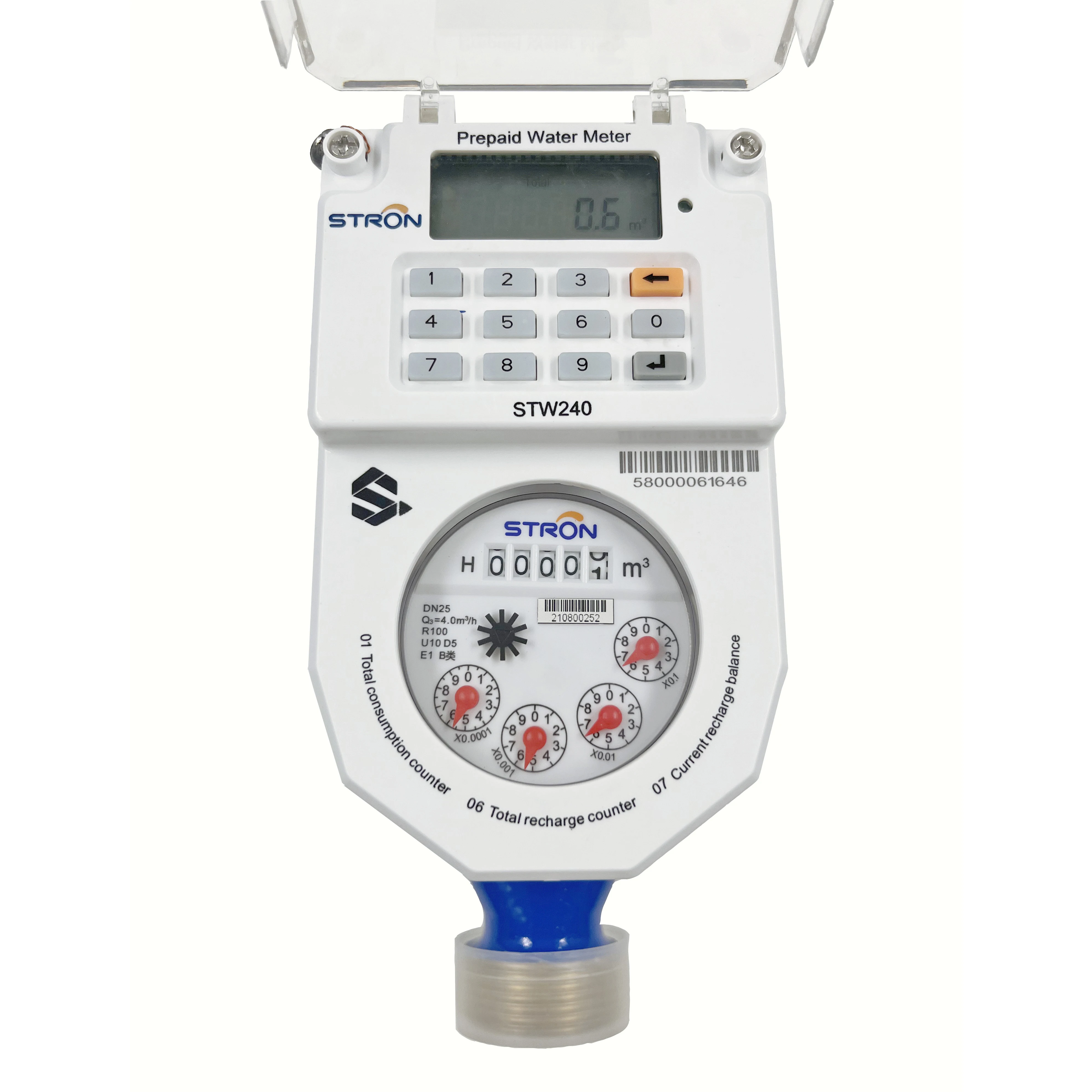 Wireless Rf Intelligent Prepaid Water Meter With Remote Monitoring Vending Software
