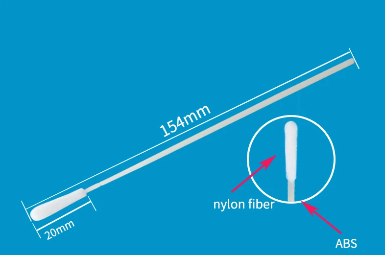 Быстрое тестирование полости рта vtm Стерильная носогарнингеальная переносная Стерильная палочка для проб