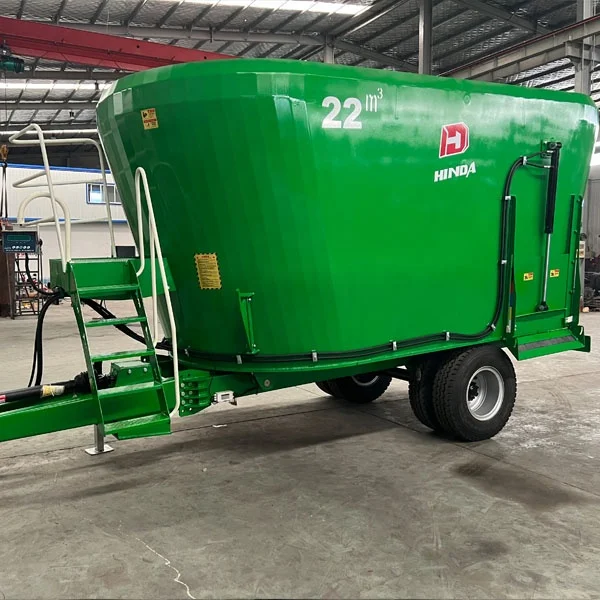 HINDA tractor pto tmr feed wagon  mixer for cattle farms/Trailed feed mixers from 5  to 45 cube/tmr mixer machine for cow