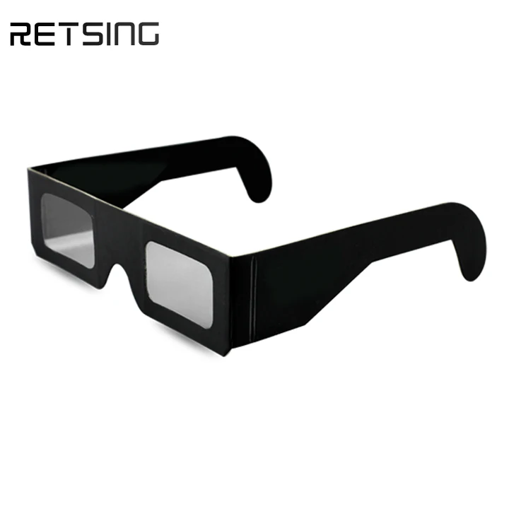 Custom Printing Paper Disposable Cinema Anaglyph Linear Polarized 3D Glasses For Movies