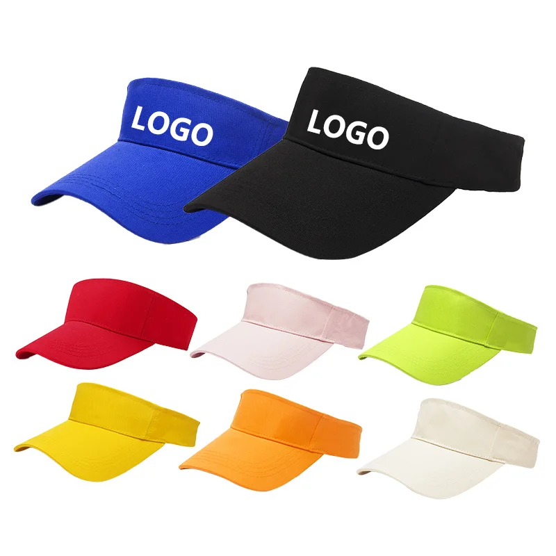 Sun Visor Hat Plain Summer Custom Sun Visor Hats Women Large Brim UV Protection Empty Top Hats Caps