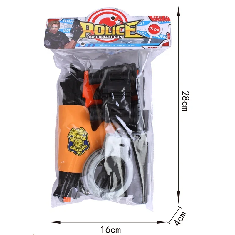 Cheap Simulation Police Toys Play Set 9PCS Role Play Plastic Police Equipment Set For Children