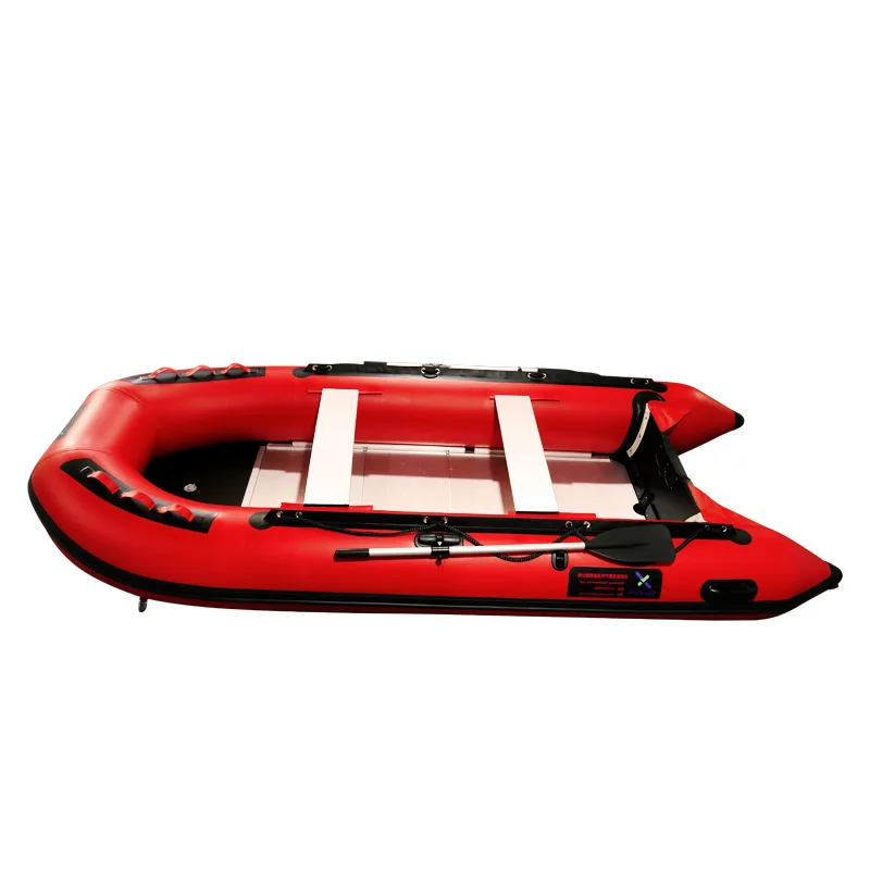 10ft 300cm inflatable boat took 4 person driving in lake, river and offshore sea