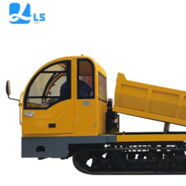 Mini Crawler Dumper Trucks Rubber Track 1 Tons Crawler Transporter Dumper