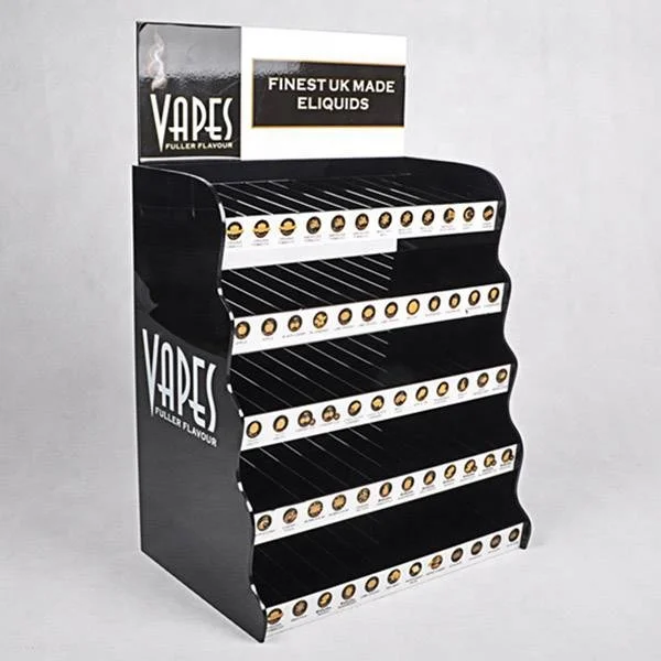 Factory Manufactured Counter 5 Shelves Acrylic Cigarette Dispenser Display Case