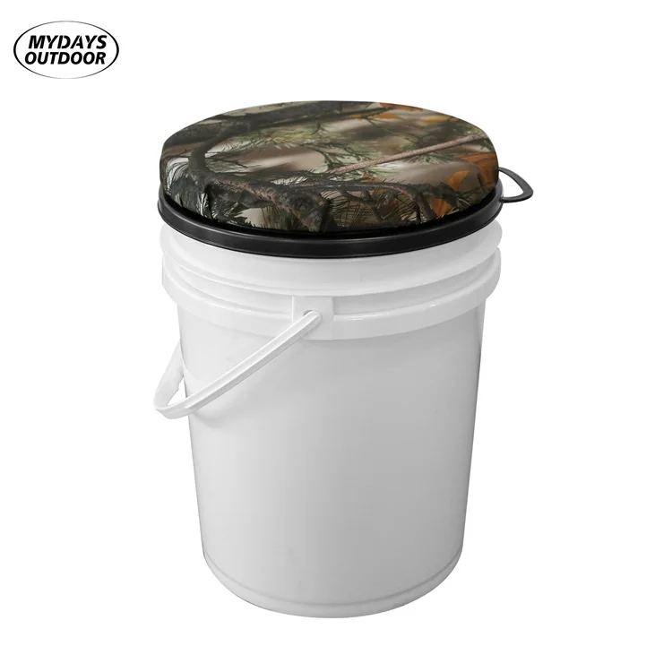 Mydays Tech Durable 360 Degree Swivel Lid Padded 5 Gallon Bucket Heated Seat Cushion for Duck Hunting Fishing Gardening Camping