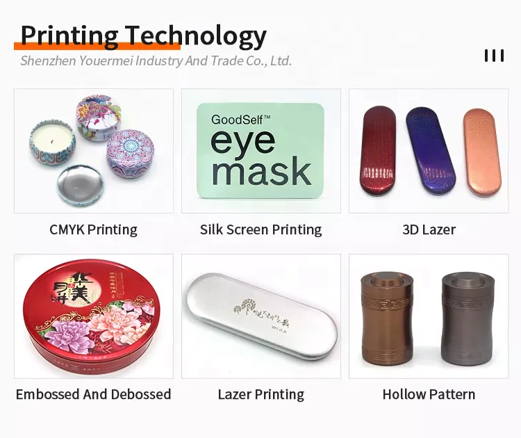 Food Grade Mint Candy Chew Gum Tin Box Custom Printed Mini Metal Sliding Tin Box For Lip Balm Solid Perfume Lip Balm Tin Contain