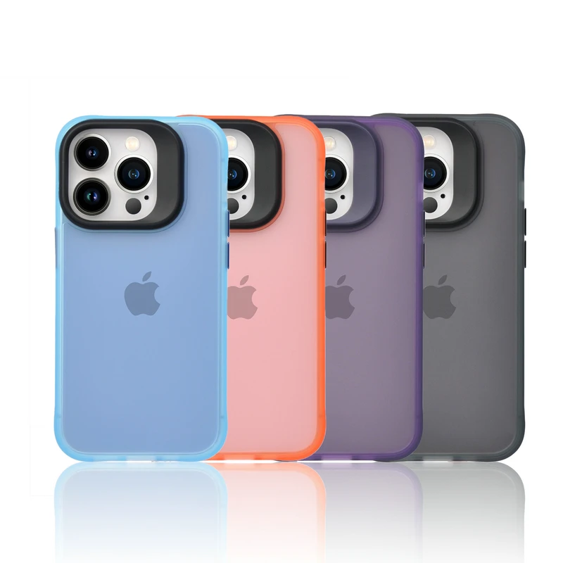 Translucent Color Fully Protective Skin Feeling Four Corner Anti Drop Mobile Phone Protective Case