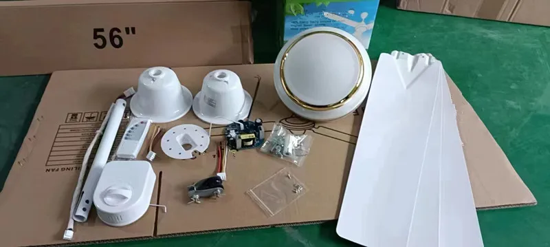 Nigeria solar dc ceiling fan 56 inch plain AC DC ceiling fan 2 in1 pcb remote control ceiling fan