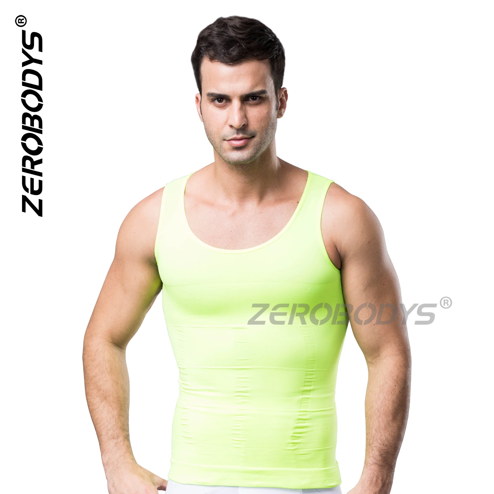 ZEROBODYS W063 Seamless Men Body Shaper Shirt Compression Vest Shapewear