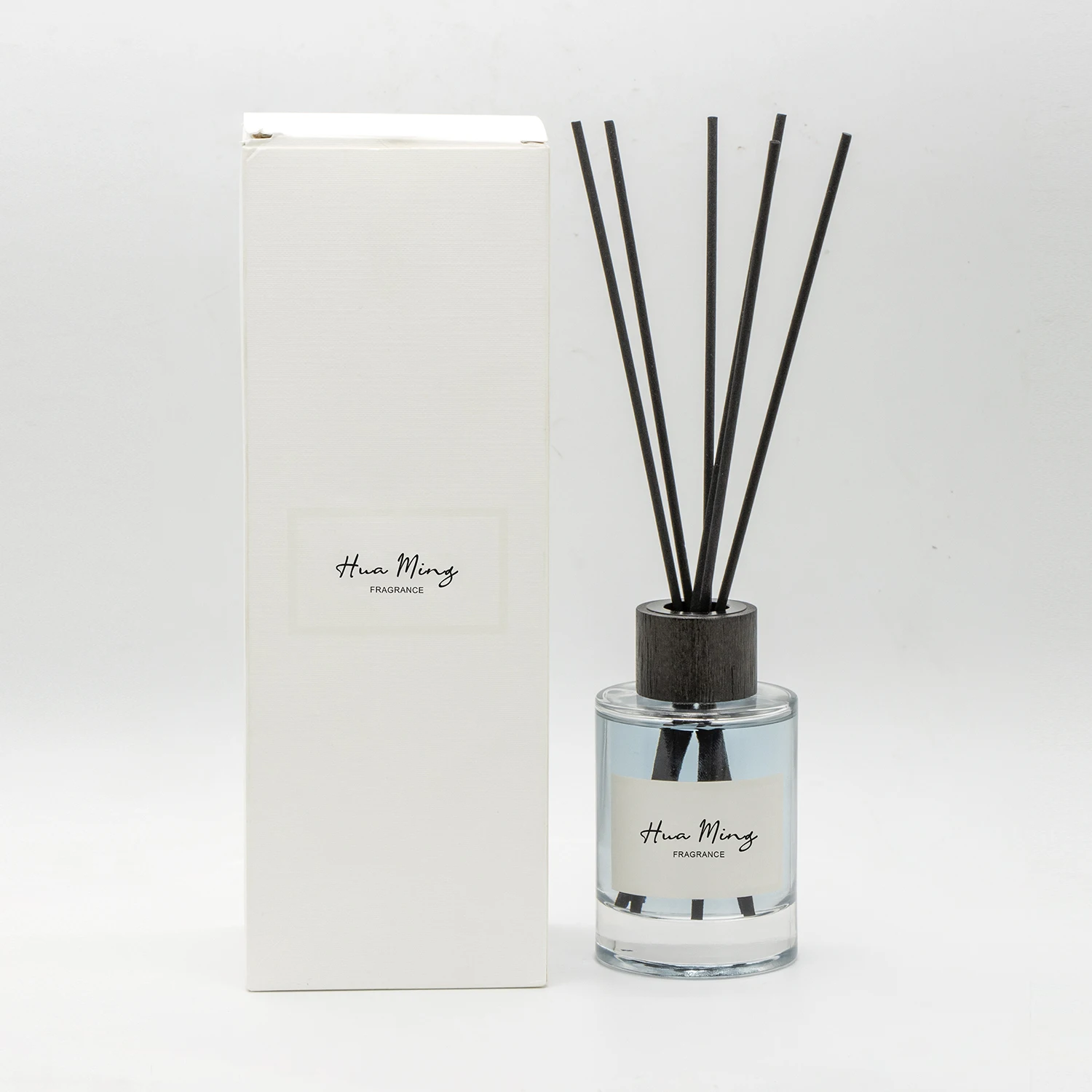 Huaming Luxury 100ml Glass Aroma Oil bottle Reed Diffuser Sticks 4oz 8oz Air Freshener Perfume Glass Reed Diffuser Bottle