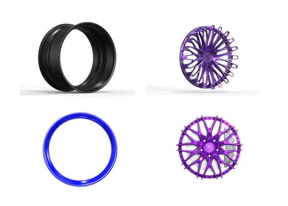 Custom 5 hole 16 17 18 19 20 21 22 inch aluminum alloy wheel 2 piece forged rims rims 5x112 concave wheels Passenger Car Wheels