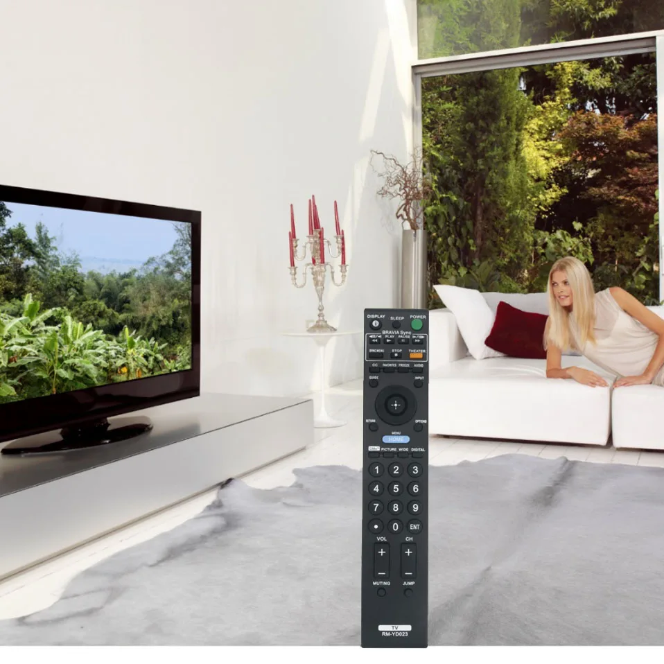 New RM-YD023 Replace Remote Control fit for Sony LCD LED Bravia TV HDTV KDF-37H1000 KDL-19M4000 KDL-22BX300 KDL-23S2010