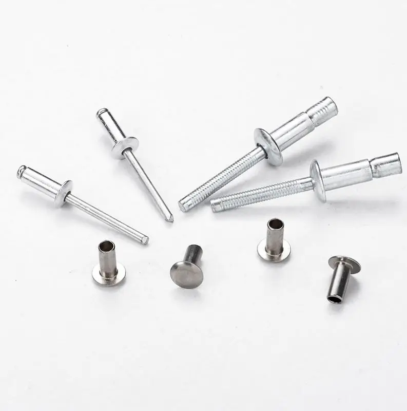 Fastener 3.0/3.2/4.0/4.8/5.0/6.2 Brass Stainless Steel Blind Rivet Semi Tubular Flat Head Solid Pop Rivets