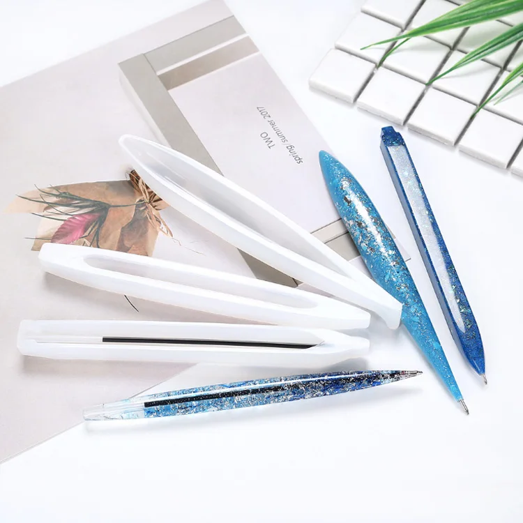 Y174 Creative Pen Silicone Mold DIY Resin Epoxy Ballpoint Pen Homemade Stationery Office Supplies