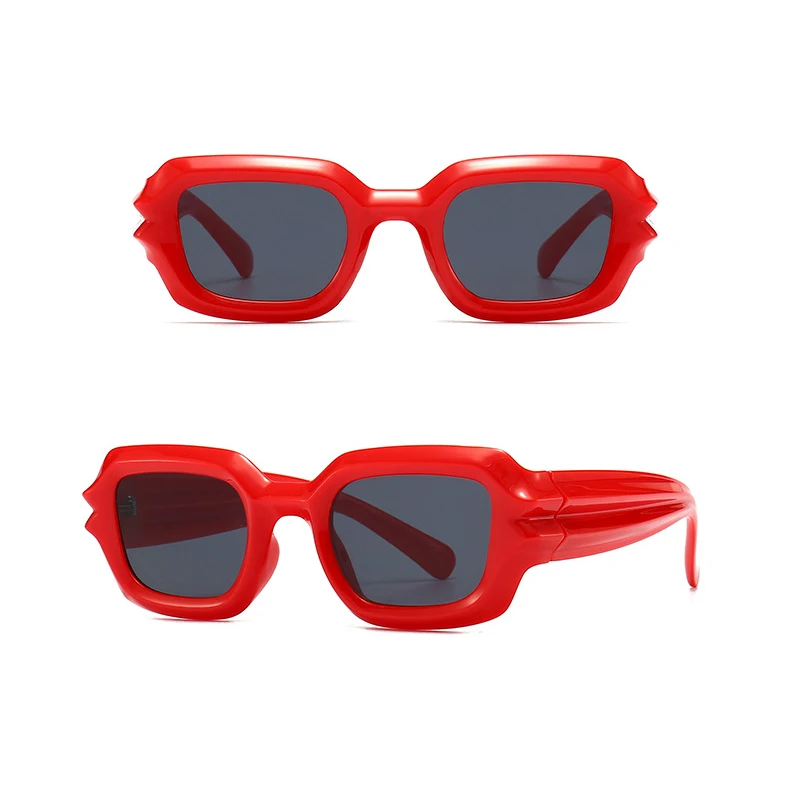 DL Glasses Trend Street Square Sunglasses 2022 Hip Hop Funny Colorful Fashion Yellow Shades Bump Cyberpunk Sunglasses