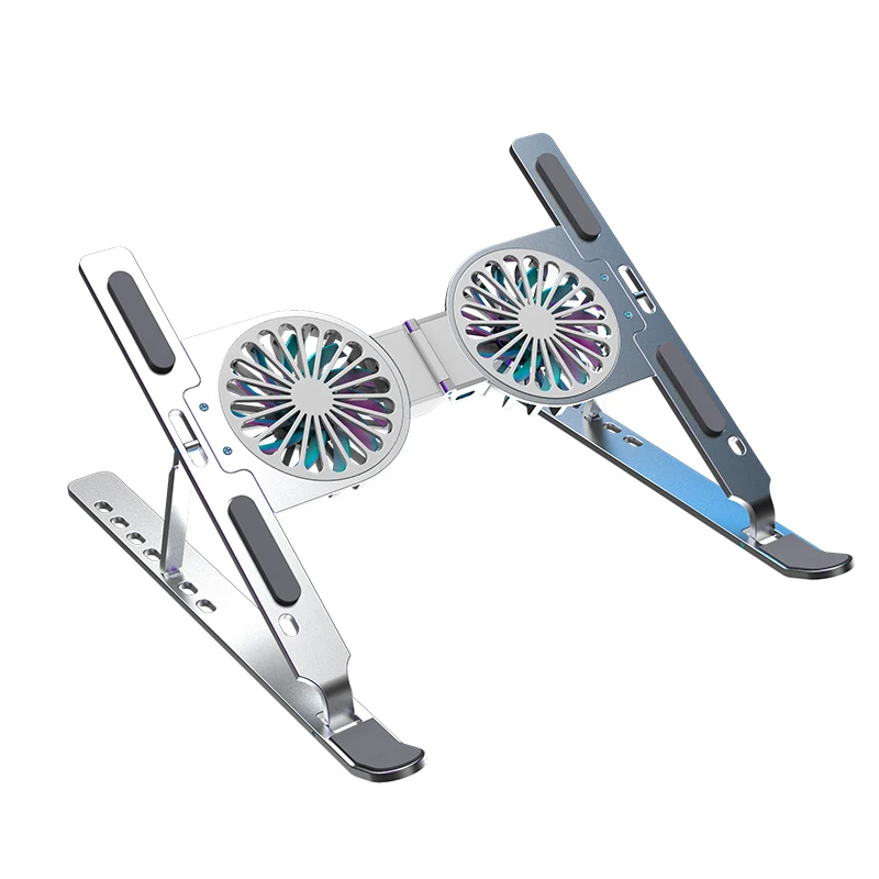 World Premiere Angle Adjustable Computer Riser Tablet Stand Ergonomic Foldable Aluminium Laptop Cooling Pads With Fan