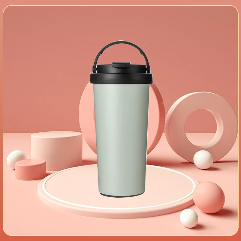 Forest Portable Suction Mug Double Wall Stainless Steel Coffee Thermos Mug