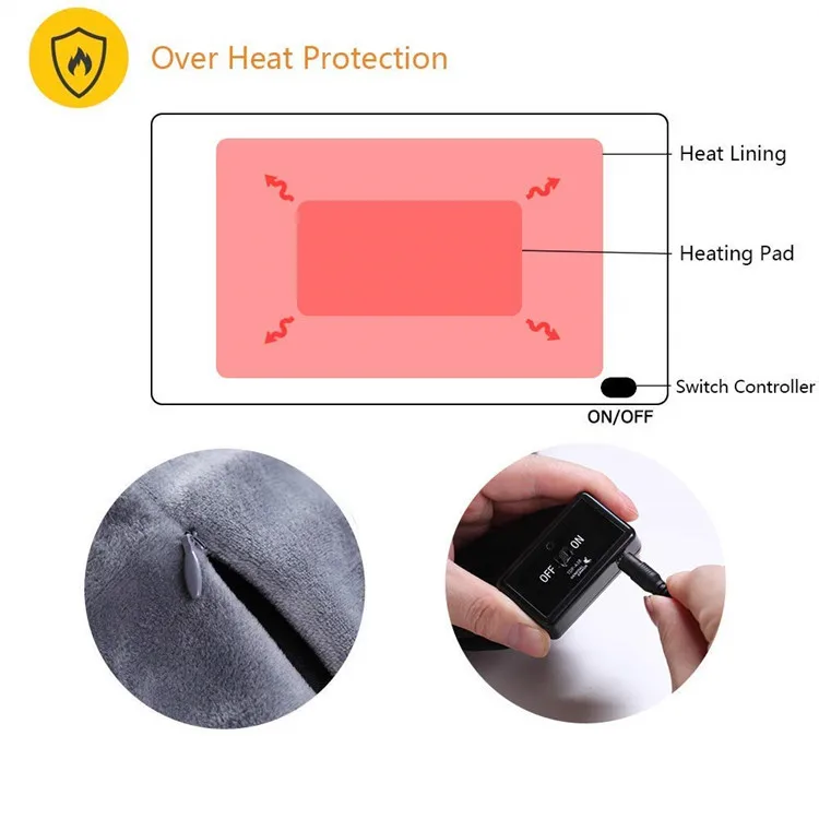 Machine Washable Heated Blanket Throw Blanket for Couch with 3 Heating Levels Soft Fleece Blanket