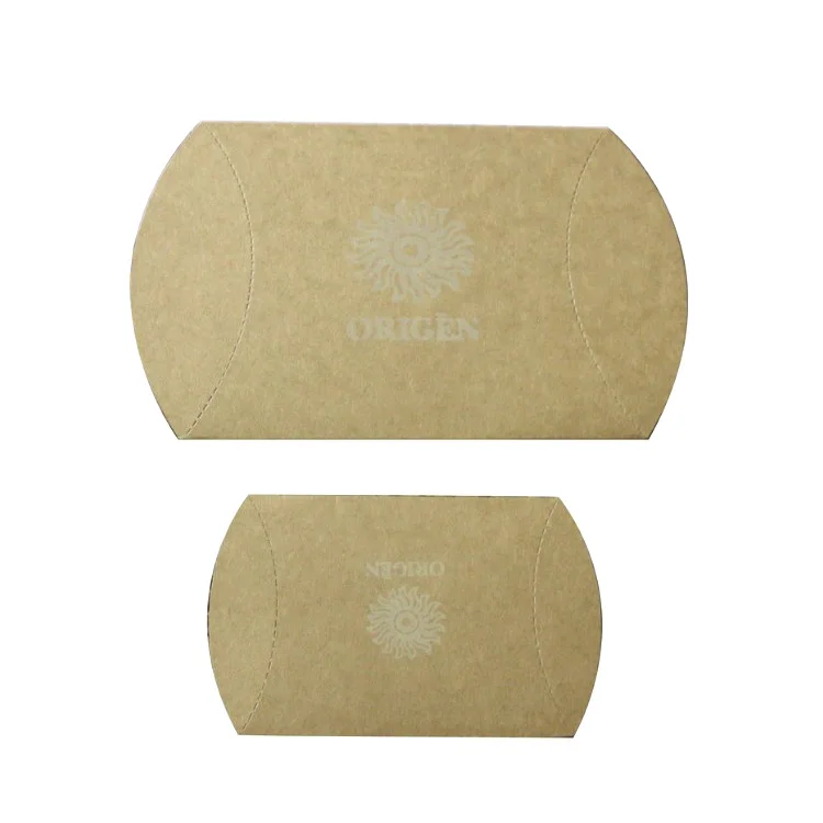 Custom Logo Small Natural Brown Kraft paper pillow box for Soap