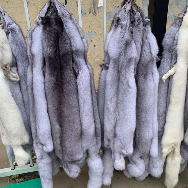 Genuine Soft Fluffy Natural Blue Fox Red Fox Silver Fox Fur Skins Pelts Hides