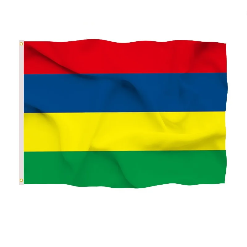 Mauritius Flag Direct Large Factory Professional Printing Machine And Workers High Quality National Flags