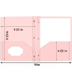 Assorted Light Colors file Folders with Pockets Includes Labels Heavy Duty Two Pocket Folders for School or Office