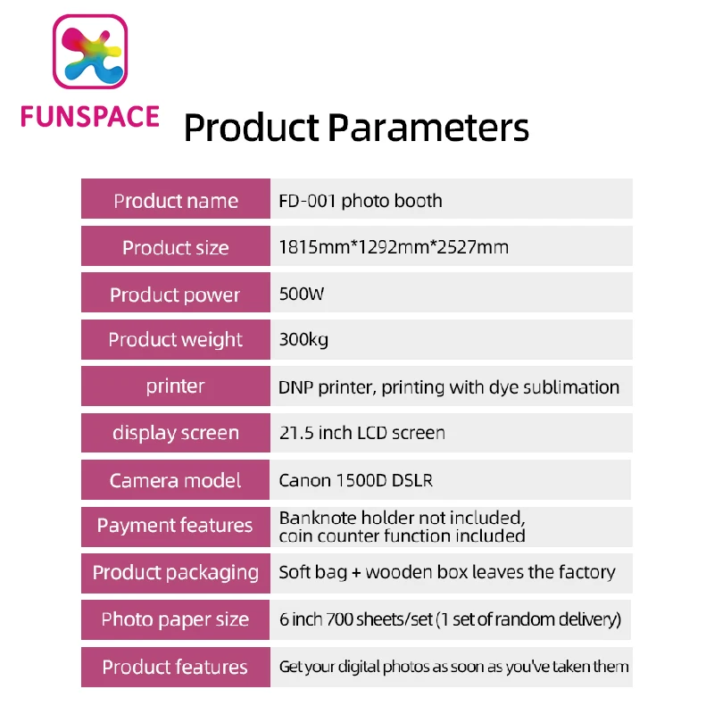2024 hot sale Vending Photo Booth Machine Instant Print Photo Booth  With Printer Kiosk Retro style  photo taking