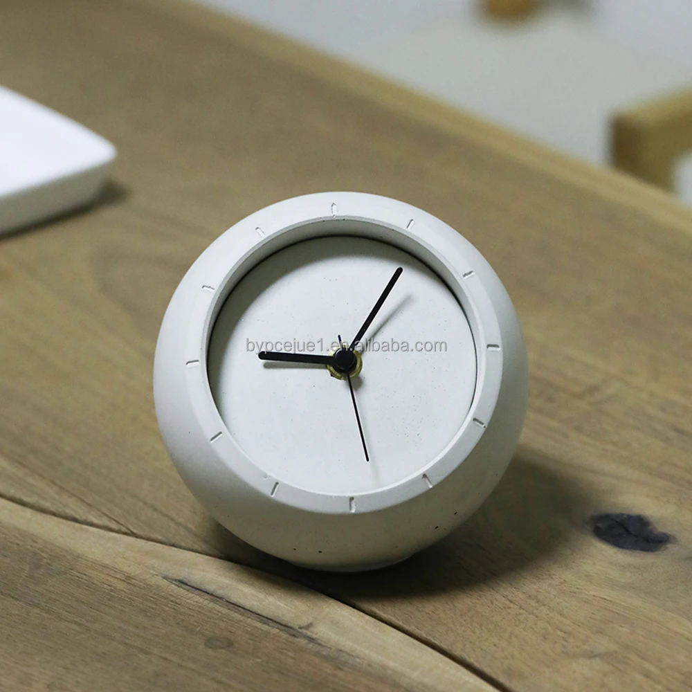 Creative Small Concrete Table and Desk Clock Storage Multifunctional Home Decoration Mini Desk Clock