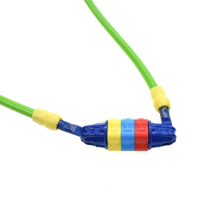 YH9152 цветные маленькие 3-цифровой комбинация велосипедной цепи блокировки велосипедный замок трос, хорошее качество для детей